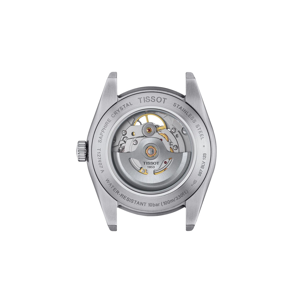 Tissot Gentleman 40 mm automatique Open Heart en acier inoxydable image number 2