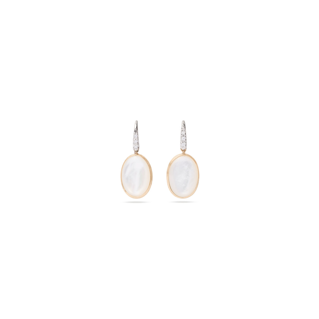 Marco Bicego Siviglia Yellow Gold, Mother-of-Pearl and Diamond Earrings image number 0