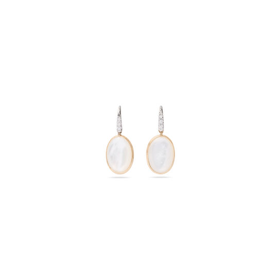 Marco Bicego Siviglia Yellow Gold, Mother-of-Pearl and Diamond Earrings image number 0