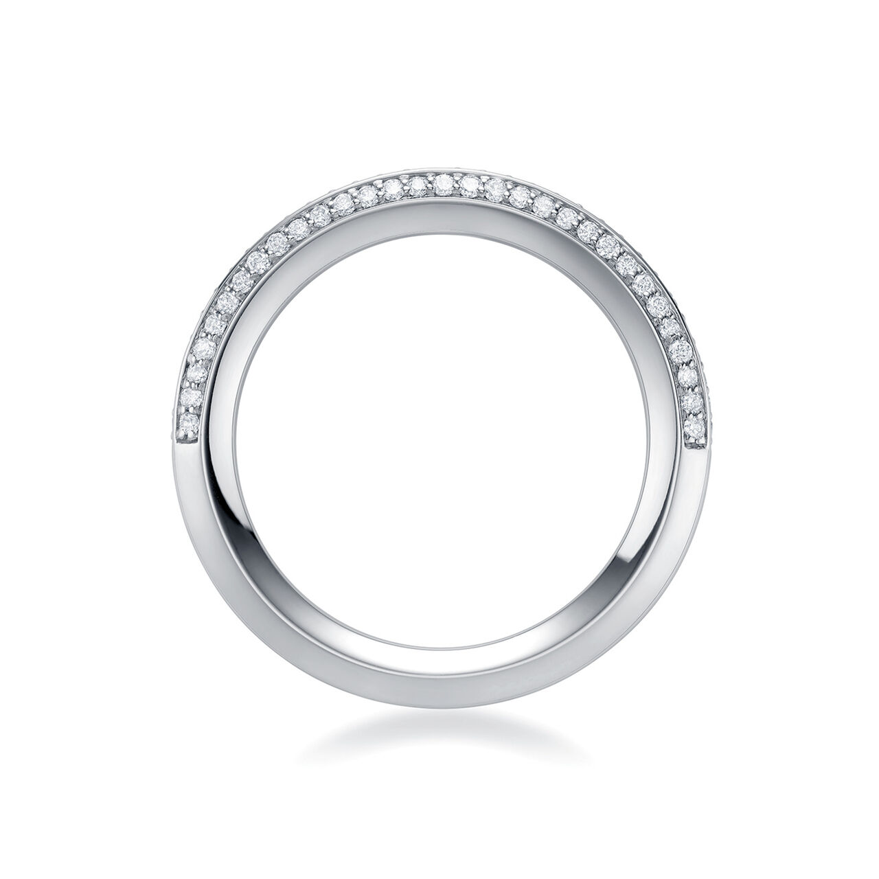 Half Eternity White Gold Diamond Wedding Band image number 1
