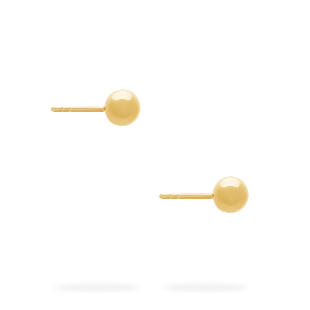 Clous d’oreilles ronds en 6 mm or jaune image number 2