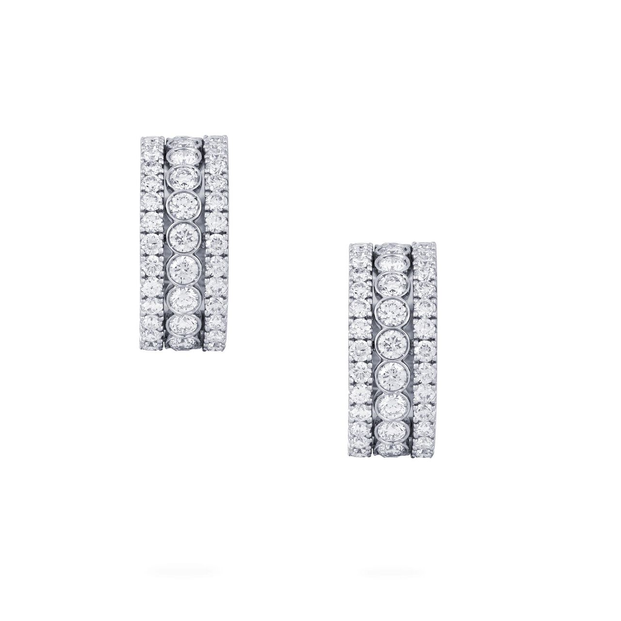 Diamond Huggie Earrings image number 2