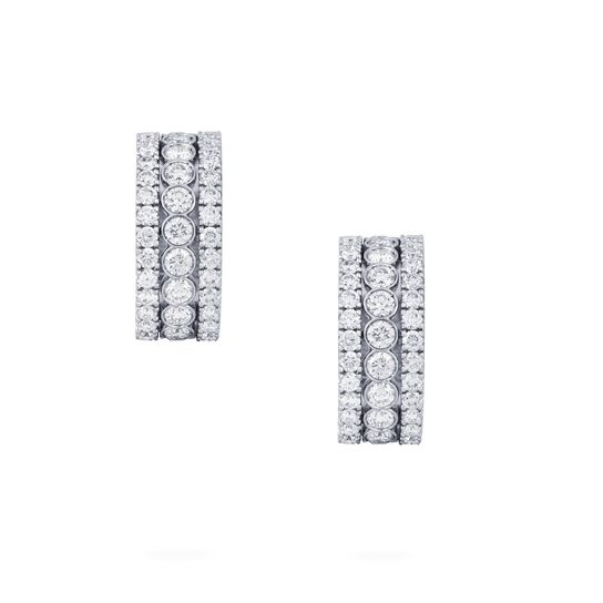 Diamond Huggie Earrings image number 2