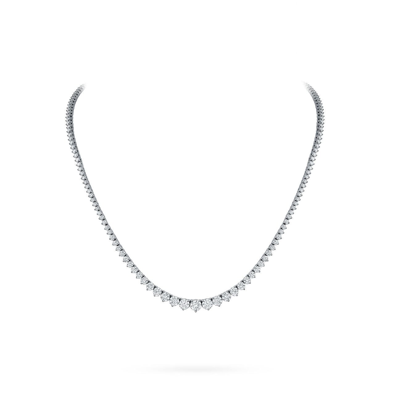 bijoux birks essentials white gold riviera necklace with graduated diamonds image number 0
