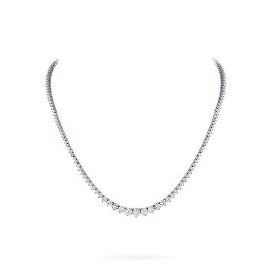 bijoux birks essentials white gold riviera necklace with graduated diamonds image number 0