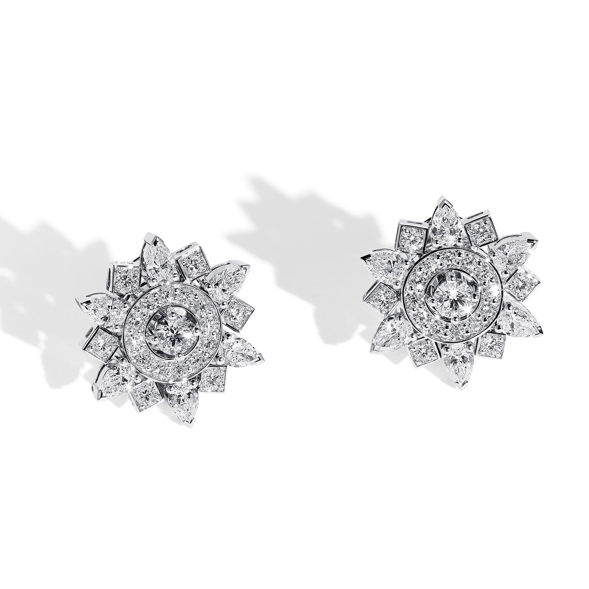 White Gold Stud Earrings