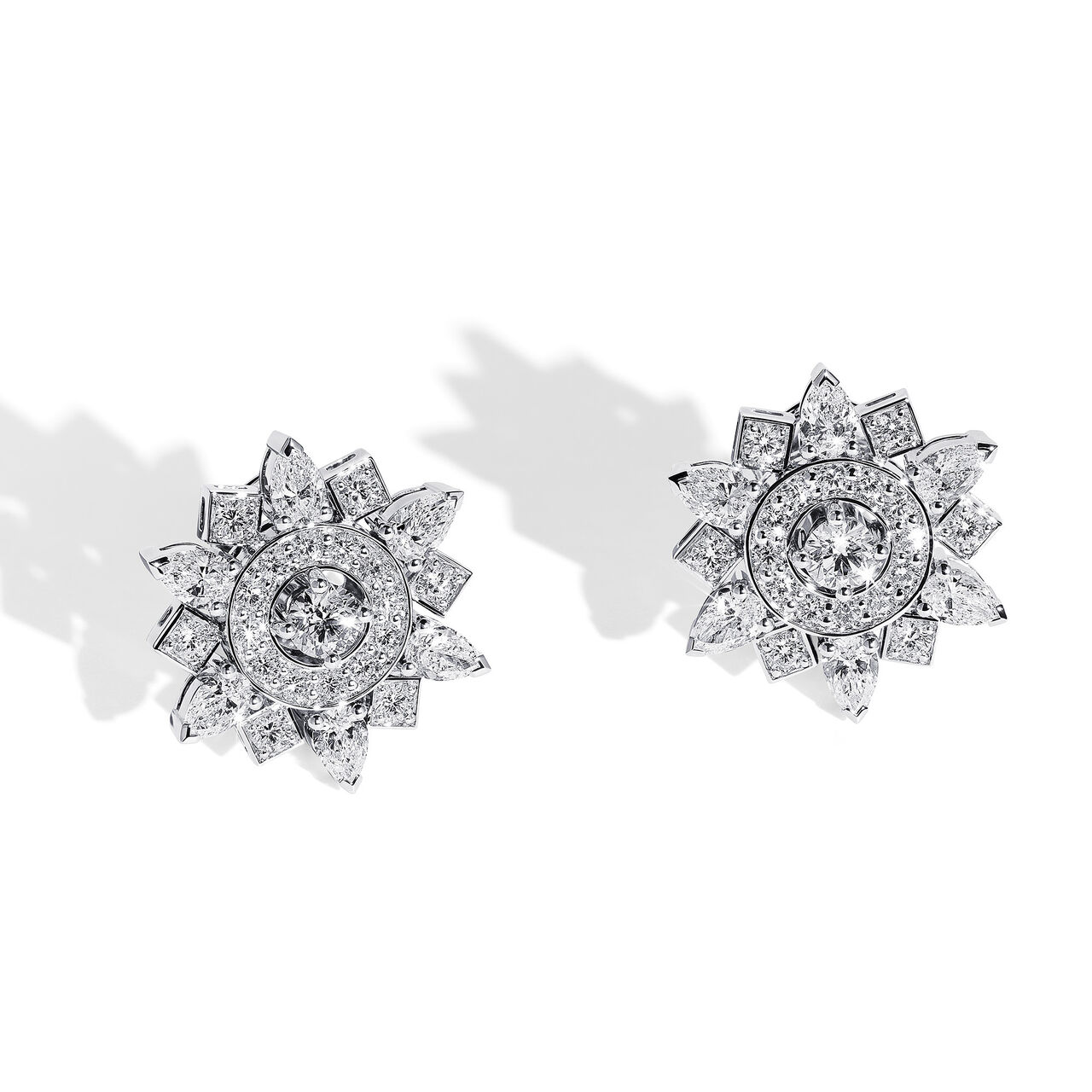 Birks Snowflake White Gold Drop Earrings 450017597770 image number 0