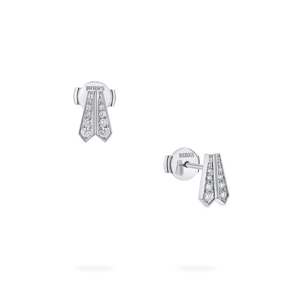 Diamond Earrings in 18K White Gold