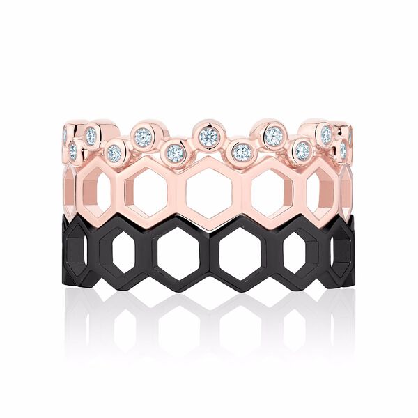 Stackable Titanium Bee Chic Ring