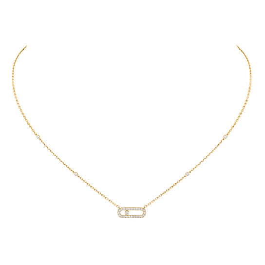 Messika Move Uno Yellow Gold and Diamond Pav&eacute; Pendant  04708-YG image number 0