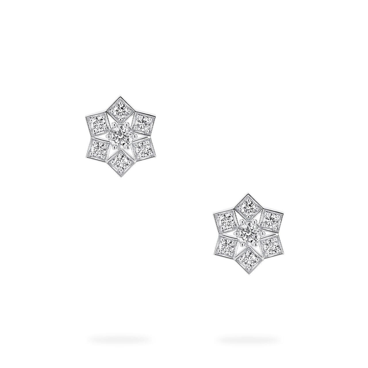 Birks Snowflake White Gold Stud Earrings, Medium image number 0