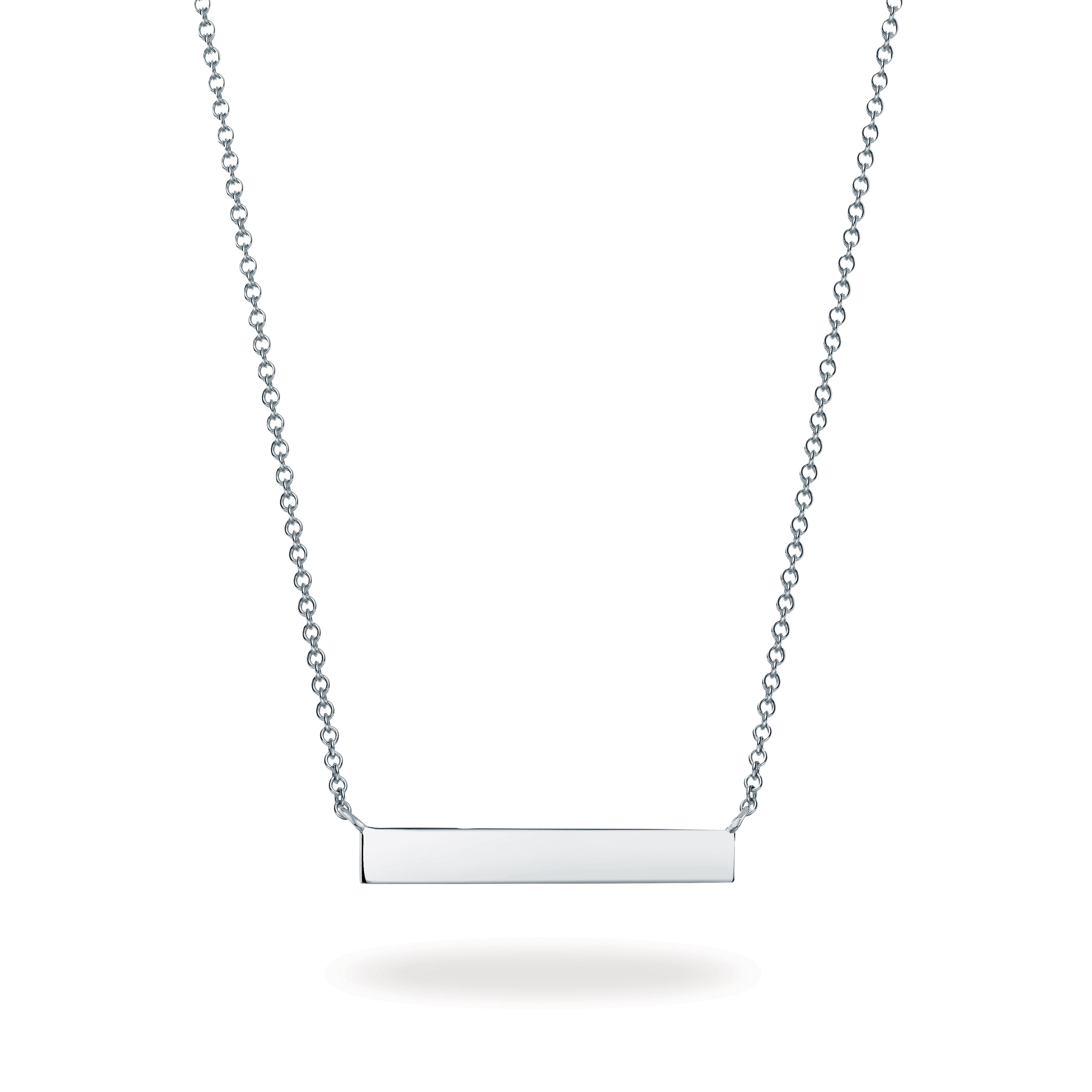 Silver Horizontal Bar Necklace