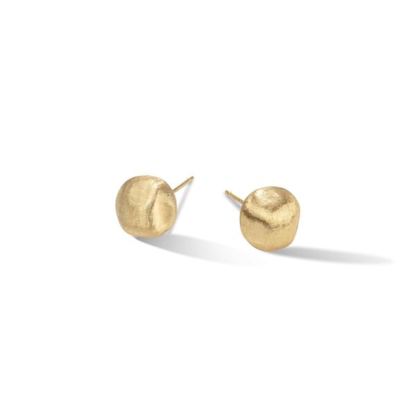 Africa Yellow Gold Stud Earrings
