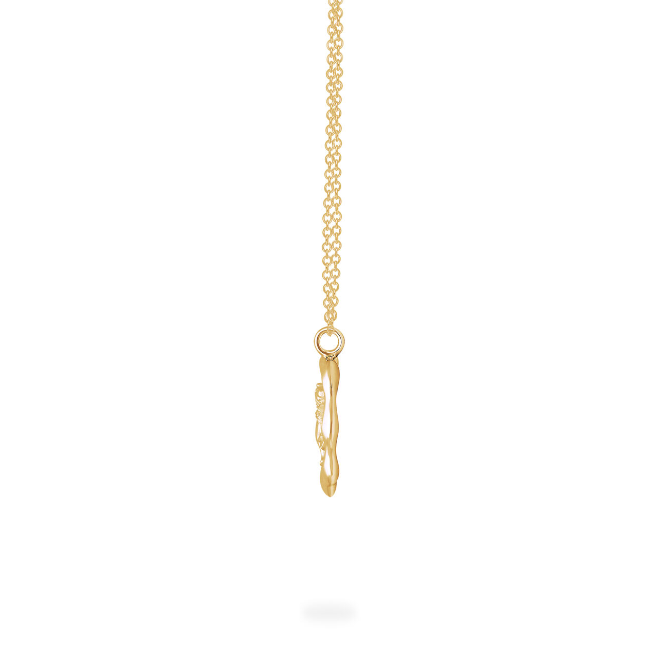 Leo Zodiac Sign Yellow Gold Pendant Side image number 4