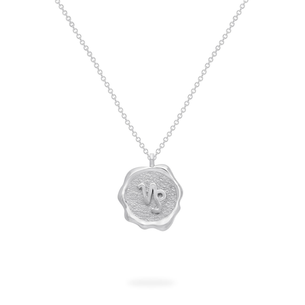 Gemini Zodiac Sign Silver Pendant Back image number 1