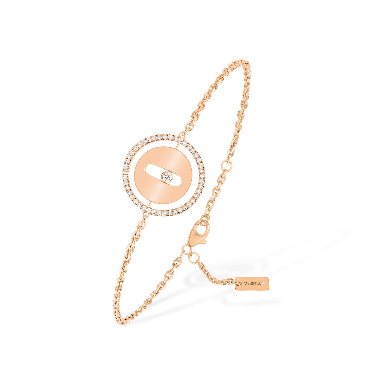 Bracelet Lucky Move en or rose et diamants, petit modèle image number 0