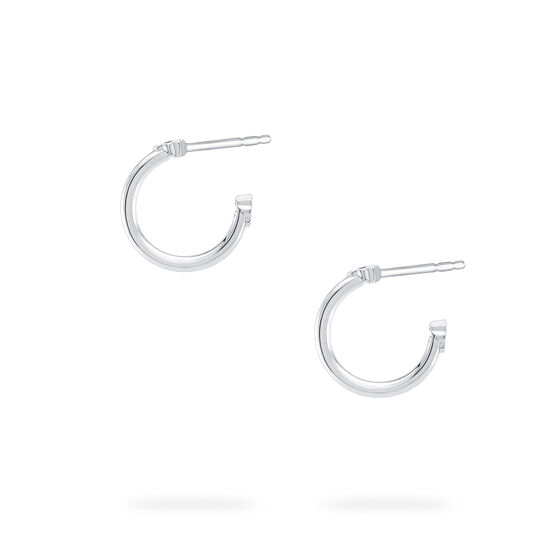 Boucle d'oreille cerceau en argent sterling image number 3