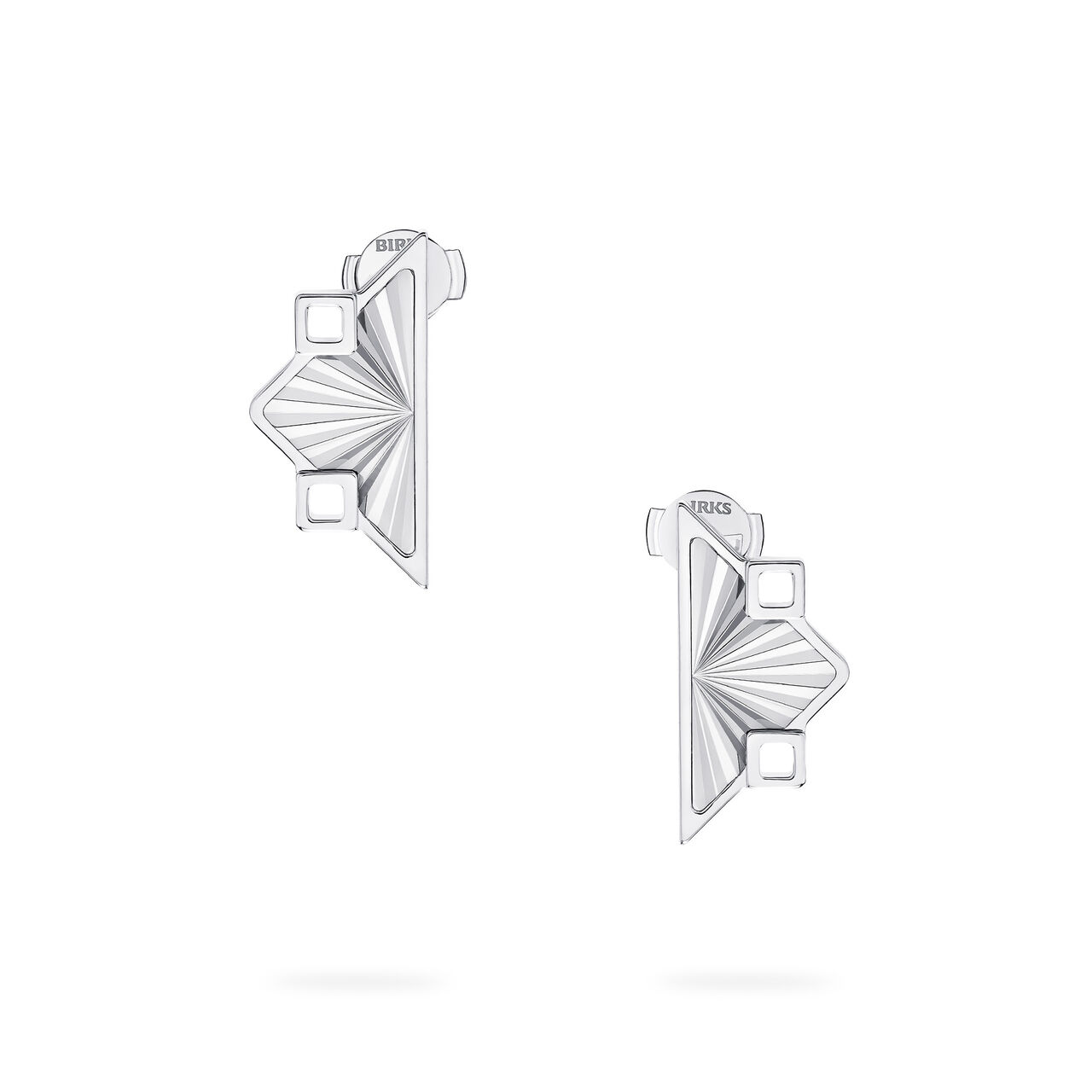 Birks Muse Silver Symmetric Earrings, LG  image number 0