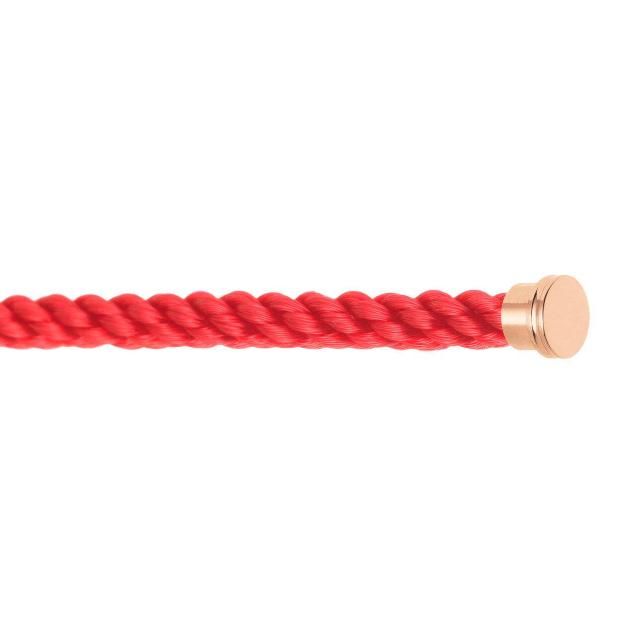 Fred Rose Gold Plated Stainless Steel Large Red Cable 6B0217 Details image number 1