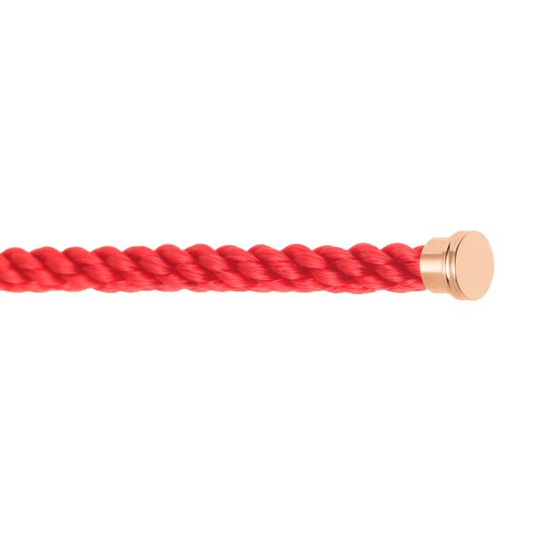 Rose Gold Plated Stainless Steel Large Red Cable