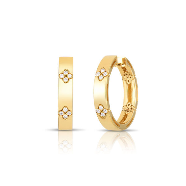 Boucles d'oreilles anneaux Love In Verona en or jaune et diamants