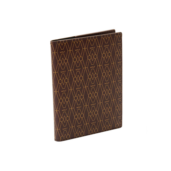 Porte passeport Signature brun