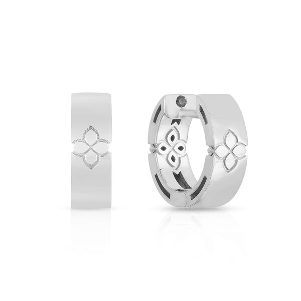 Boucles d'oreilles anneaux Love In Verona en or blanc