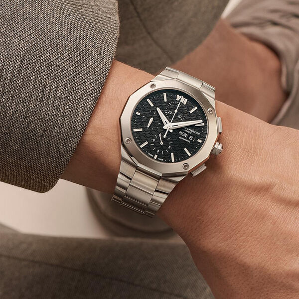 Riviera 43 mm chronographe automatique en acier inoxydable