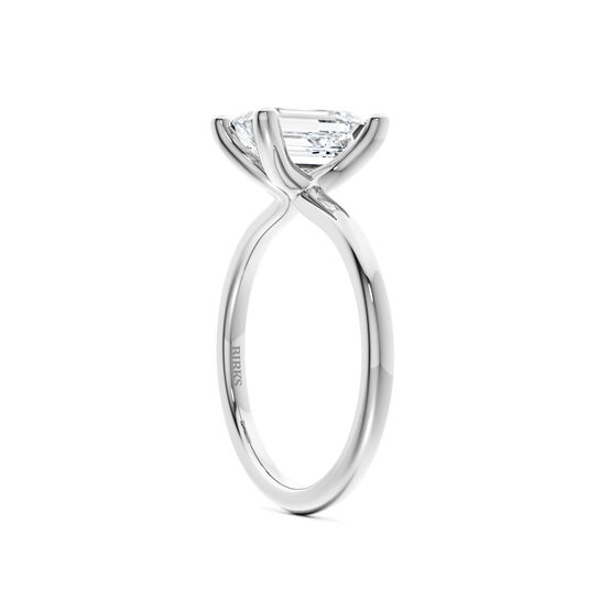 Birks Ros&eacute;e du Matin Emerald-Cut Solitaire Diamond Engagement Ring in Platinum image number 1