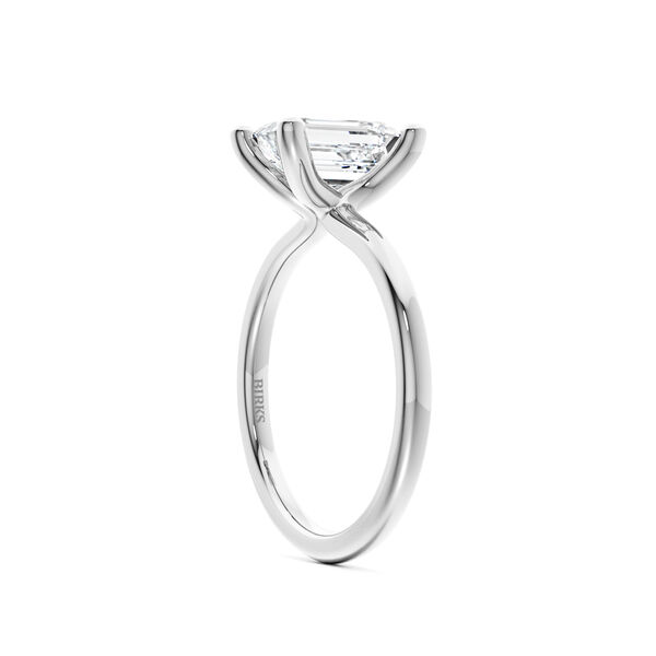 Emerald-Cut Solitaire Diamond Engagement Ring in Platinum