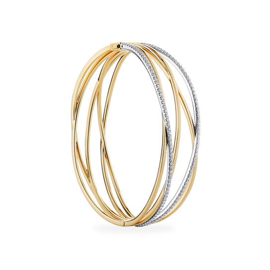 Birks Ros&eacute;e du Matin Diamond and Yellow Gold Bracelet Angle image number 2