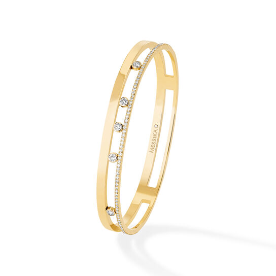 Messika Move Romane Yellow Gold and Diamond Bangle image number 0