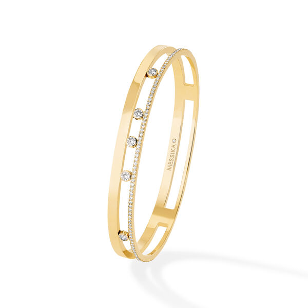 Move Romane Yellow Gold and Diamond Bangle