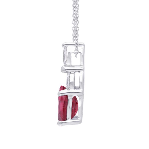 Oval Ruby and Diamond Pendant