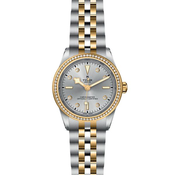 Black Bay One 39 mm automatique en or jaune, acier inoxydable et diamants