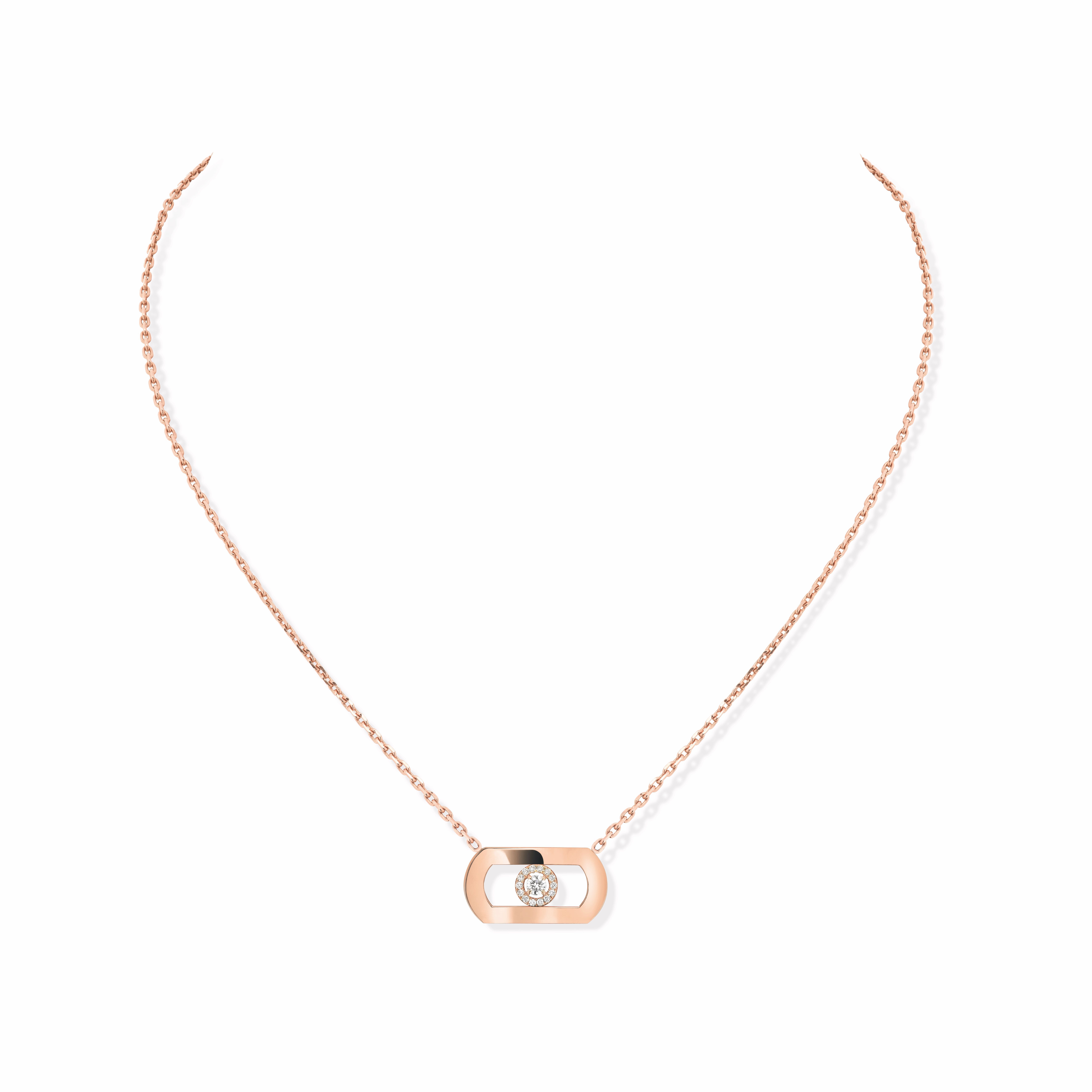 So Move Rose Gold and Diamond Pendant