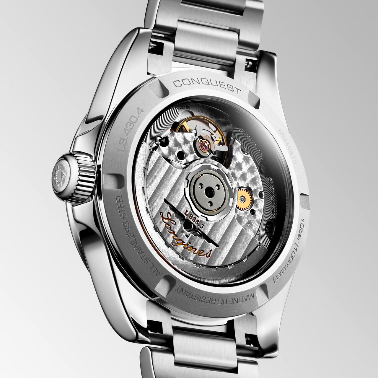 Longines Conquest Automatic 34 mm Stainless Steel L3.430.4.72.6 Back image number 4