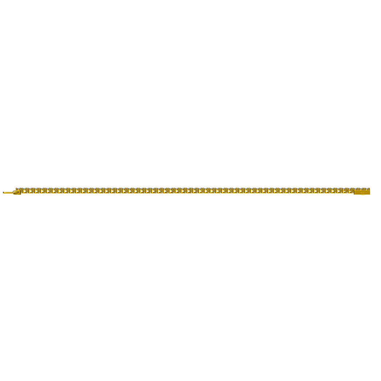 Yellow Gold and Diamond Tennis Bracelet image number 3