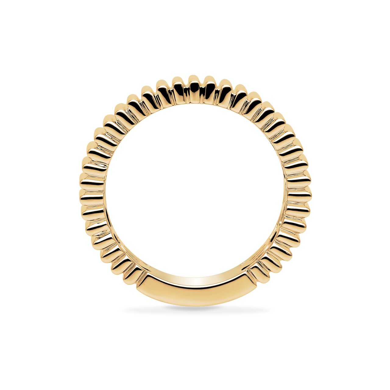 Birks Essentiels bague plissée en or jaune, 5 mm image number 2