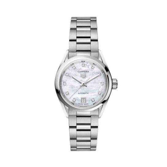 tag heuer carrera automatic steel diamond 29 mm wbn2412.ba0621 front image number 0