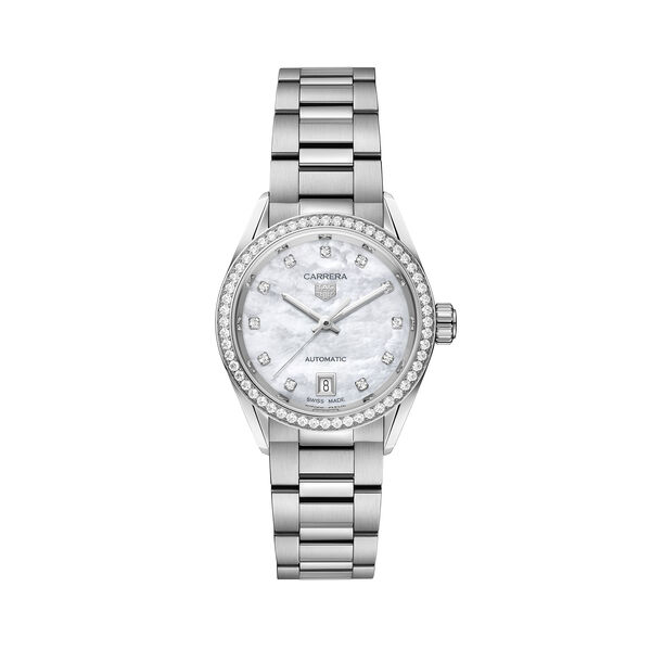 Carrera Automatic 29 mm Stainless Steel and Diamond