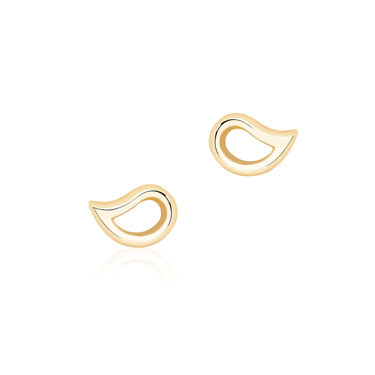 bijoux birks petale yellow gold stud earrings image number 0