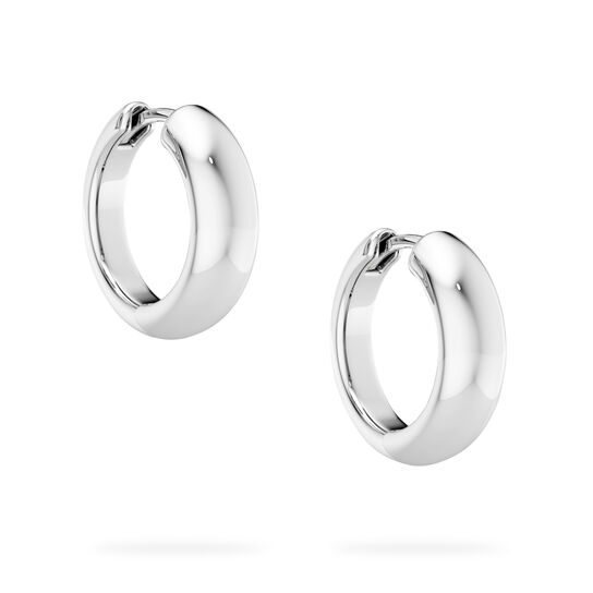 Birks Essentials Boucles d'oreilles huggie en argent, 18MM image number 2