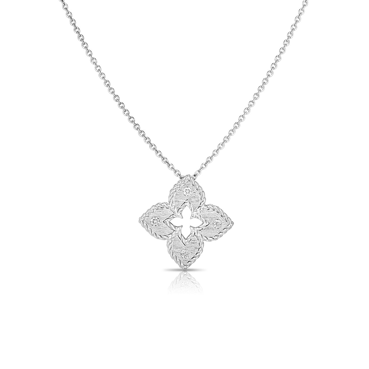 Venetian Princess White Gold and Diamond Pendant Necklace image number 0