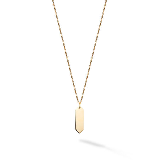 bijoux birks essentials yellow gold engravable drop pendant image number 0