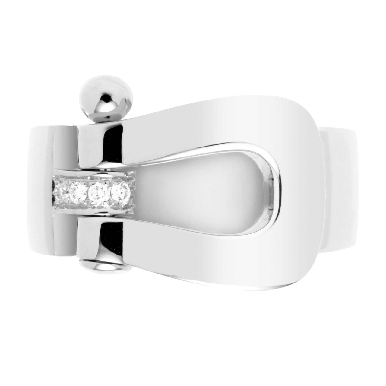 Force 10 Large White Gold and Diamond Ring image number 0
