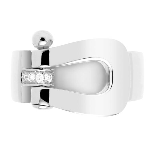 Force 10 Large White Gold and Diamond Ring image number 0