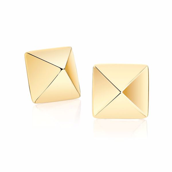 Yellow Gold Solitaire Stud Earrings