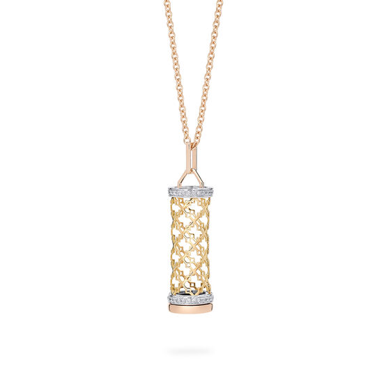 Birks Dare to Dream Diamond Message Pendant, Tri-Gold image number 3