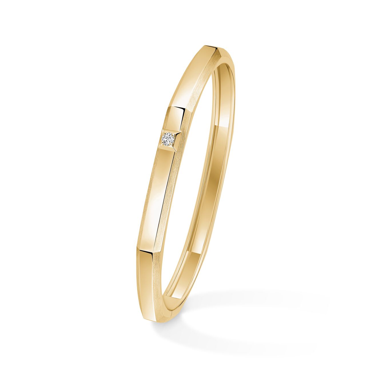 Messika Moderniste Yellow Gold and Diamond Bangle image number 1